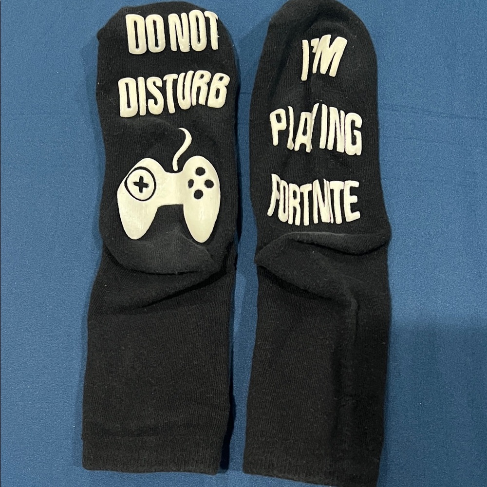 Black Fortnite Gaming Socks for Kids